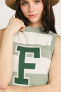 Sailor Sweater Vest - Sea/Sugar Stripes