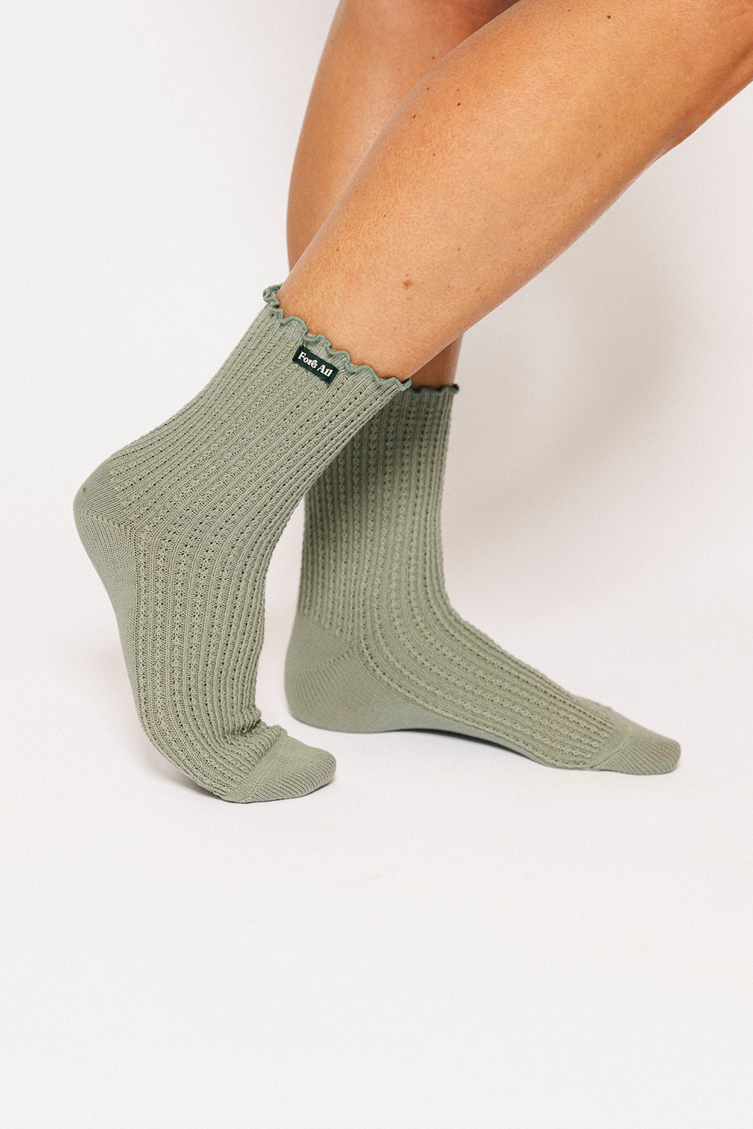 Reef Ruffle Sock - Sea