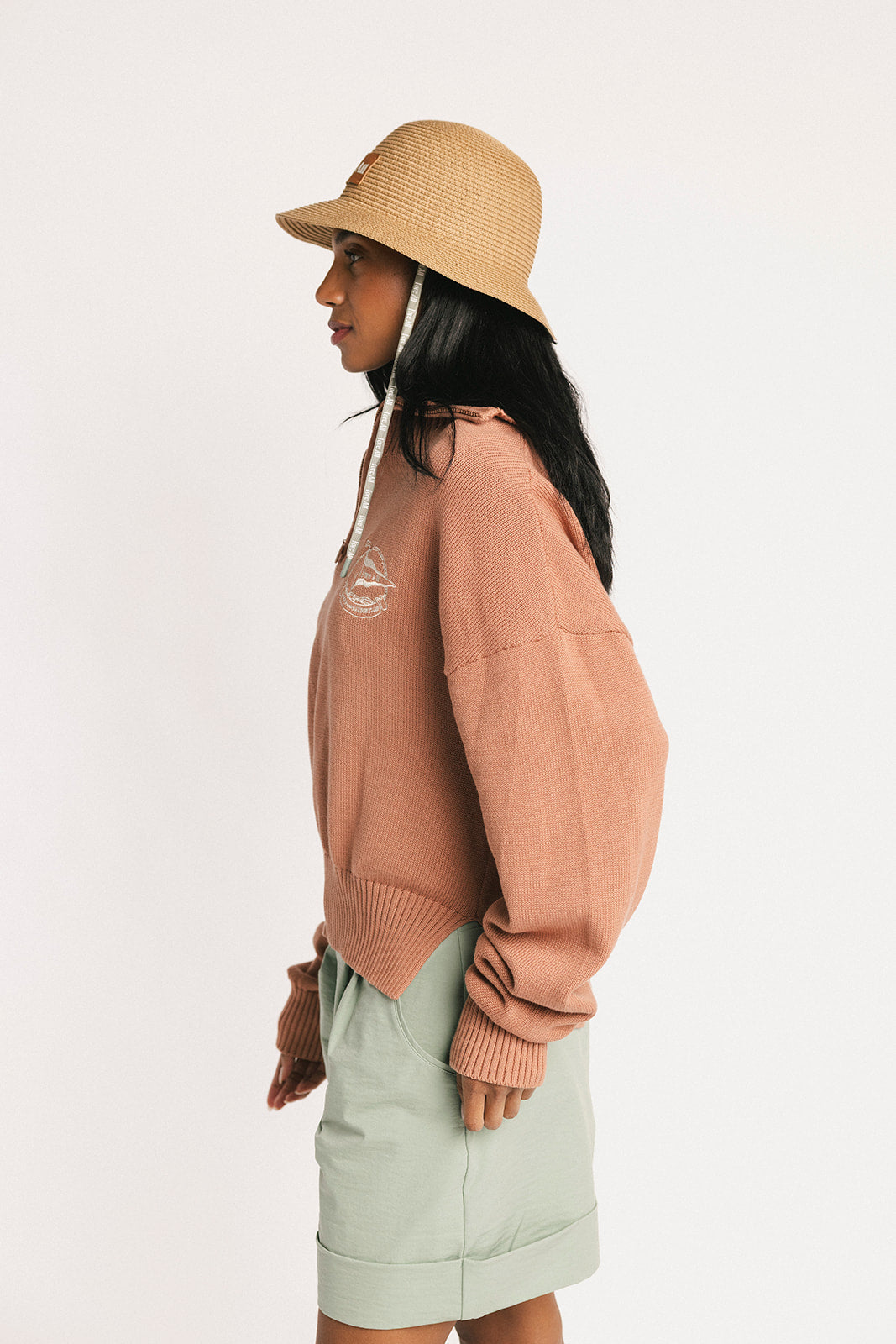 Nautical Quarter Zip - Saddle