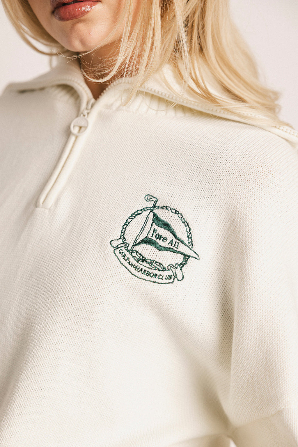 Nautical Quarter Zip - Sugar